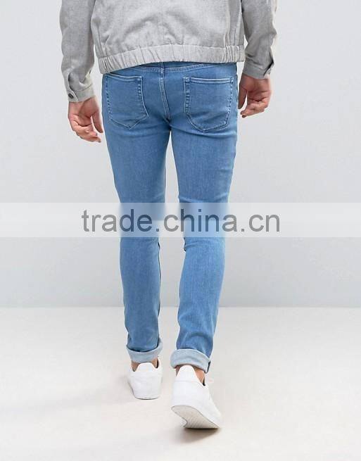 2016 Mens Classic Jeans Light Blue Skinny Jeans Wholesale