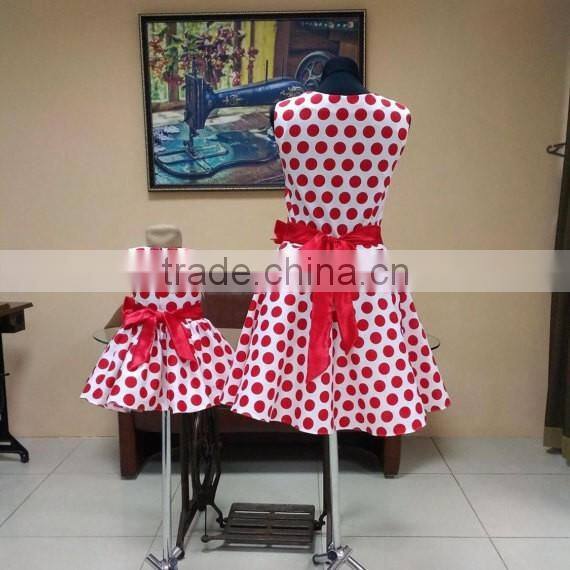 Mother Daughter Matching Dresses Girls Red Polk Dots Dress