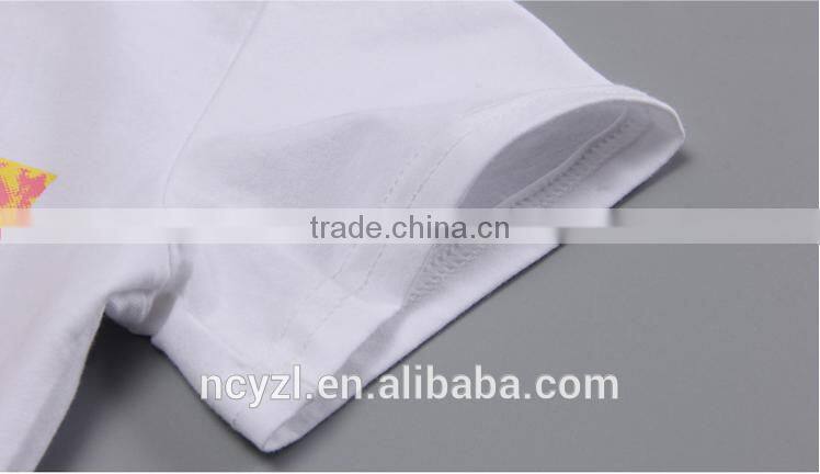 2016 custom wholesale cute design children/baby t shirt with baby word printing