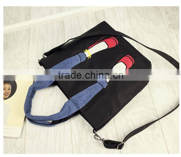 Fashion Women Shoulder Bag Quality Denim Lovely Leg Pack Tote Bag Handbag Ladies