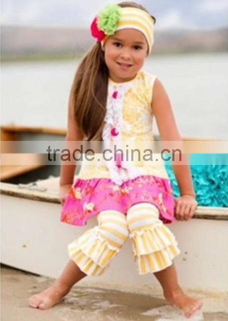 Wholesale pjs name brand 100 cotton christmas strip pajamas set children wear Green pajamas outfits baby girls clothes wholesale