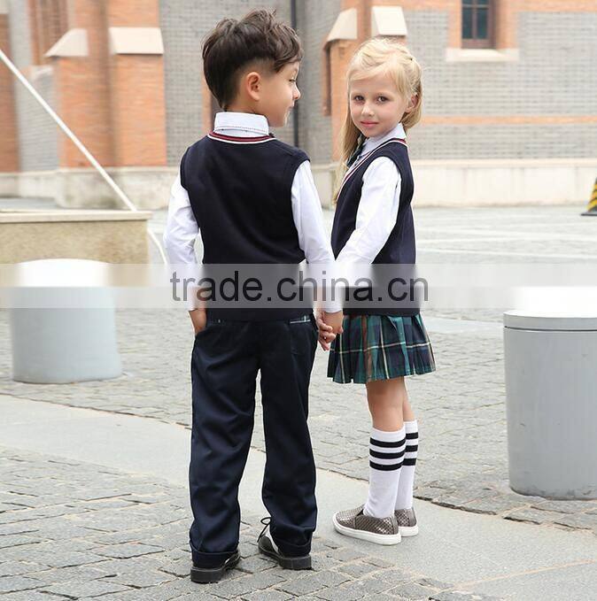 custom nice latest design preschool academy school uniform for kids wholesale