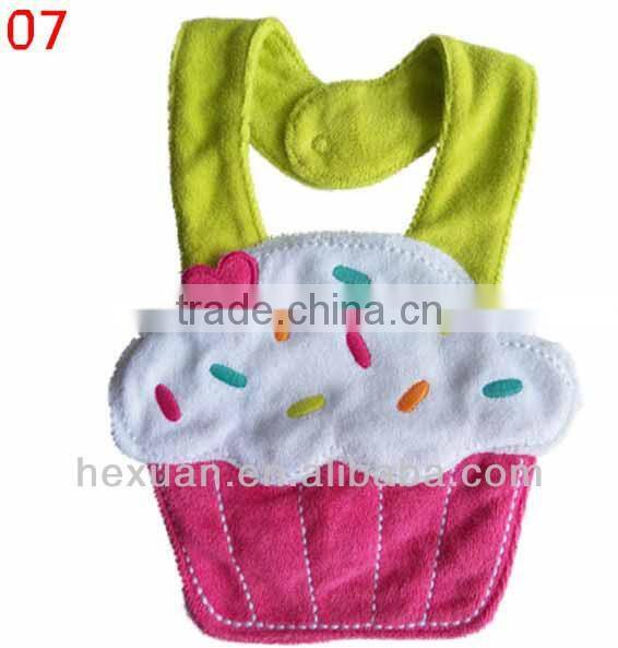 61 New designs stocked or OEM, Cotton Lovely Cartoon Animal Baby Bibs
