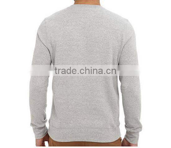 Wholesale Value Cotton Rib-knit collar and hem cheap mens collar sweatshirt