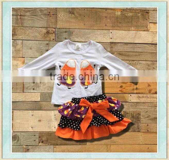 Newest Fall Sets Girls plastic easter eggs embroidery top and tutu skirt easter bunny costume