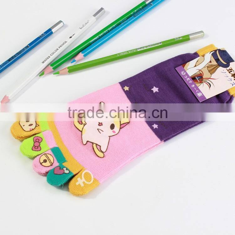 2016 winter new creative cartoon toe socks in tube socks
