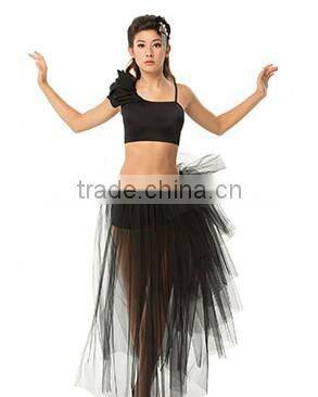 Jazz costume sexy black shinny latin dress dance dress