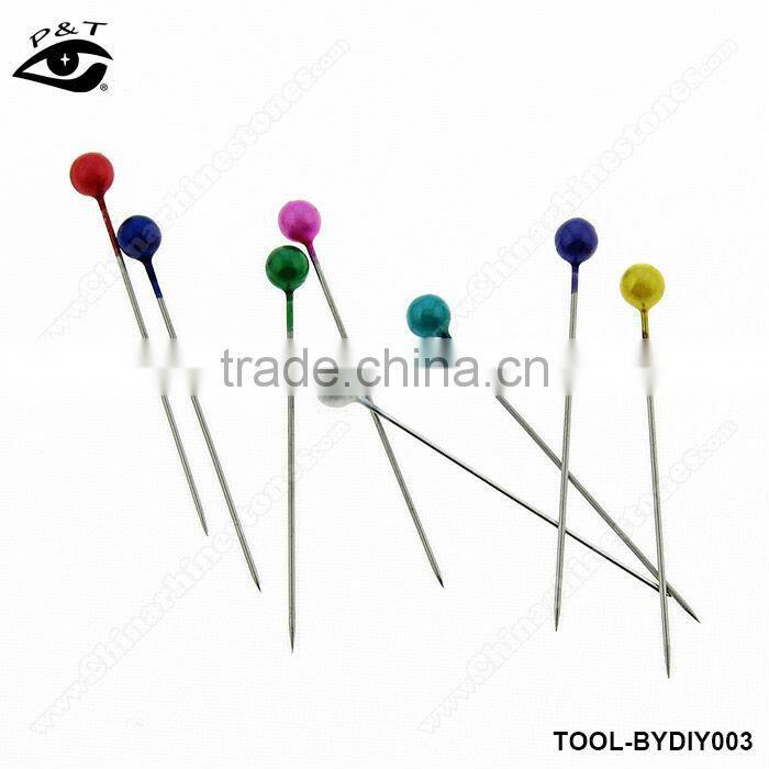 DIY tools colorfull round pearl straight head pins