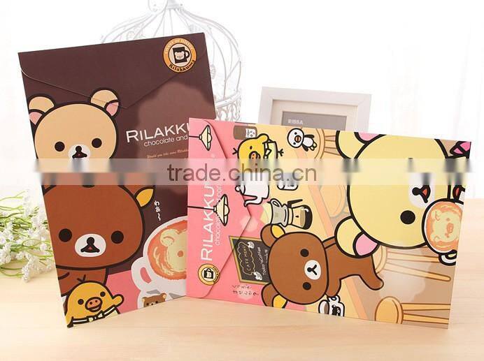 Colorful Paper Stationery/Envelop Document Plastic File Bag