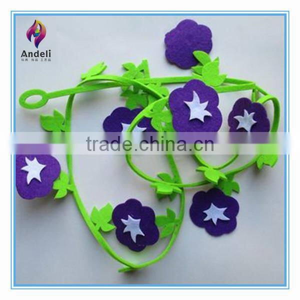 decorative artificial Morning Glory flower felt garland