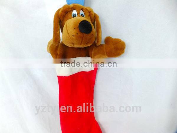 kids christmas decorations stuffed animal toys sock plush felt christmas stocking