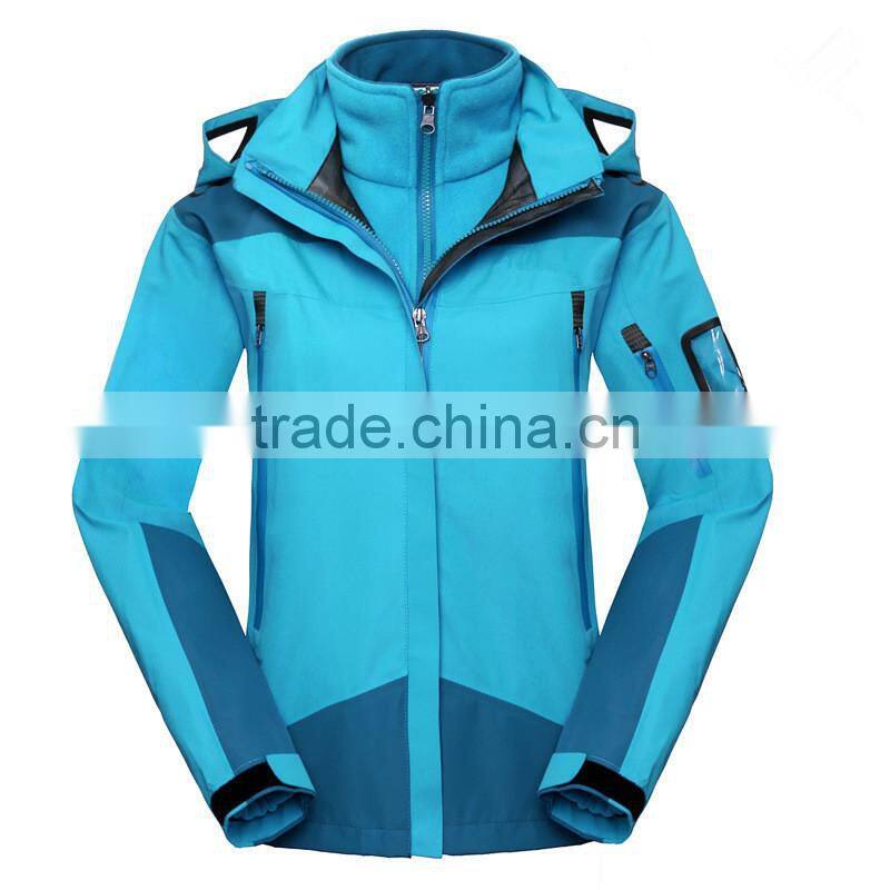 3 in 1 wind resistant & water repellent winter jacket with wind skirt