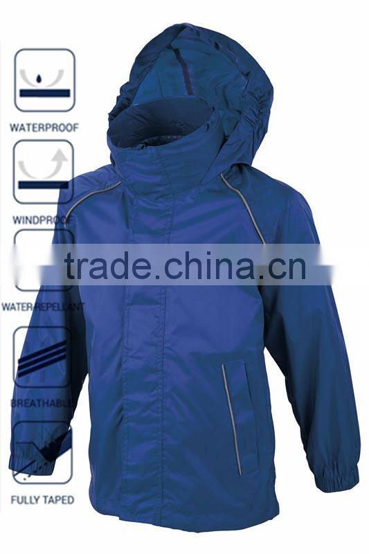 2016 Plain Polyester Rain Jacket with bag
