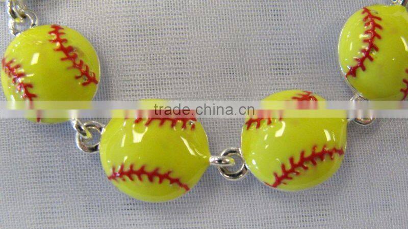 2015 sports enamel green tennis bracelet magnetic bracelet wholesale