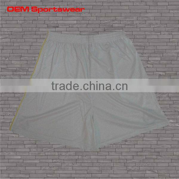 High quality white color blank mesh football shorts