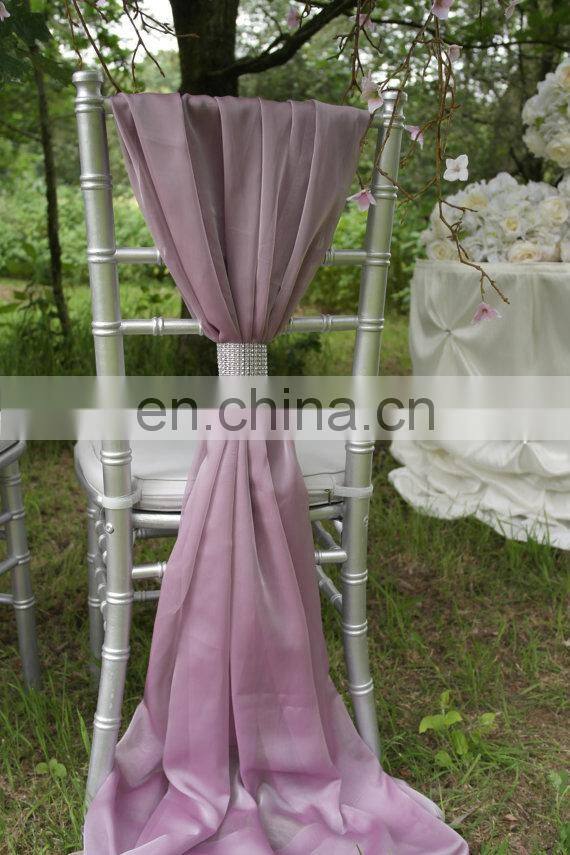 Graceful Chair Covers Wedding Decoration White Organza Chair Sash