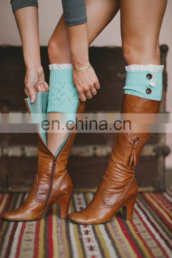 Lace sock warm knitted leggings