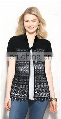 2016 Spring casual women cotton dot printing cardigan