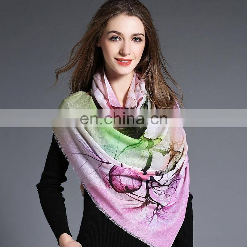 Digital Printing, Woolen Scarf for Women