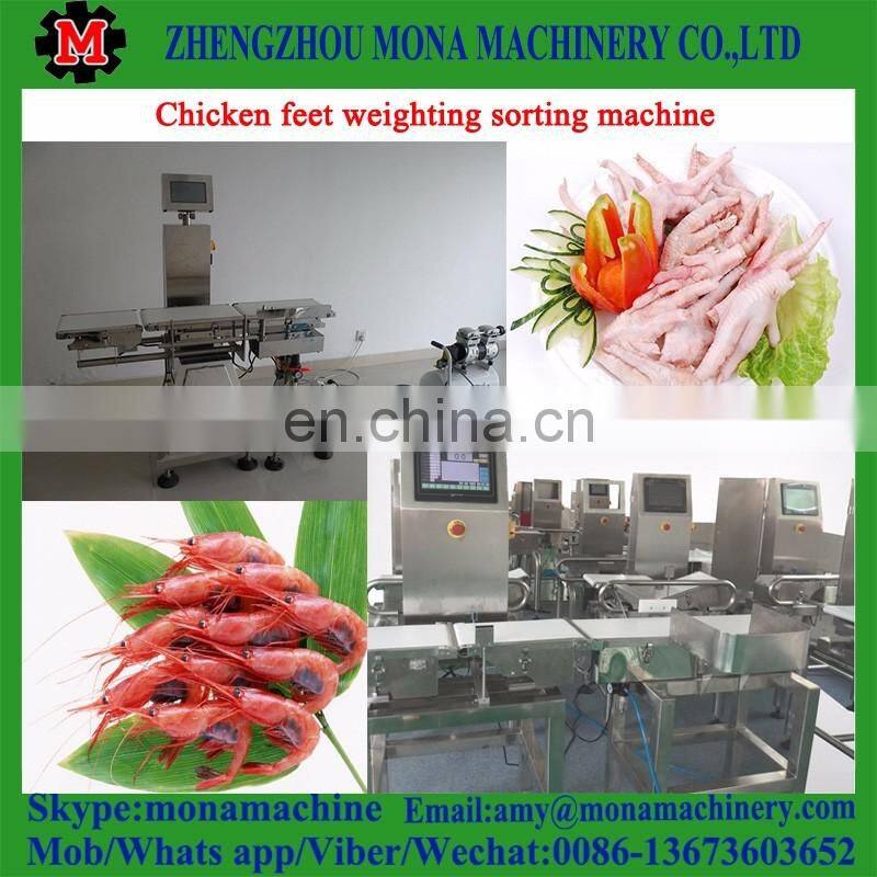 automatic weight sorting /grading machine fo chicken parts / chicken drumstick/ chicken feet