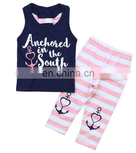 Fashion children girls cheap clothing toddler clothes 2018 baby sets