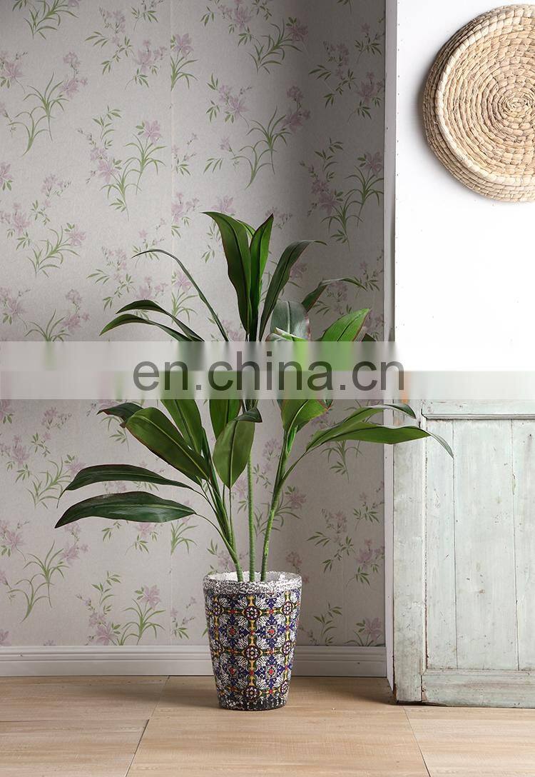 Wholesale balcony green plants pots vintage style large fancy flower pots ceramic for home decor