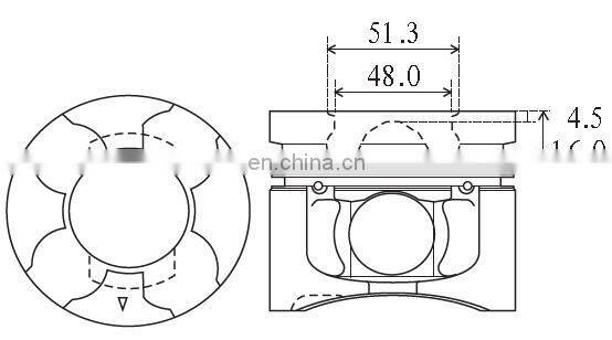 Engine piston kit 4D56T CRDi L200 16V Alfin oil gallery 1110C597 1110C596 1110C595 1110C594 111C593 1110C592