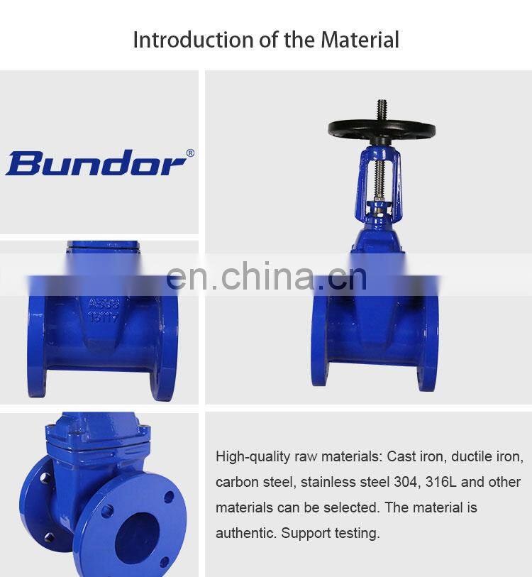 Bundor 6 Inch 3 inch pn16 pn25 forged steel carbon steel rising stem Water Gate Valve Manual Slide Gate Valve