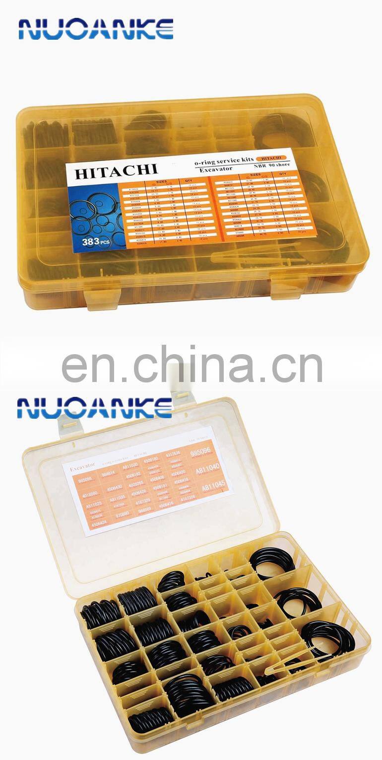 Customized 382 386 407 419 pcs Hydraulic O-Ring Box Mechanical Seal O Ring Kit