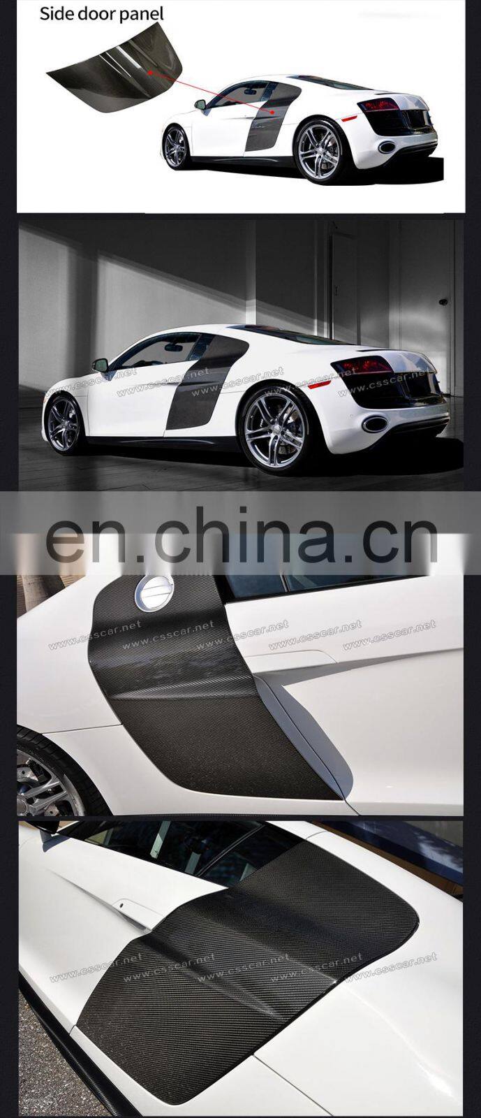 Carbon Fiber Side Door Panel Car Parts For Adi R8 Door Panel Body Kits