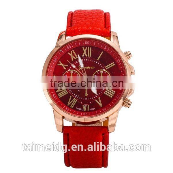 China suppliers geneva watches faux leather
