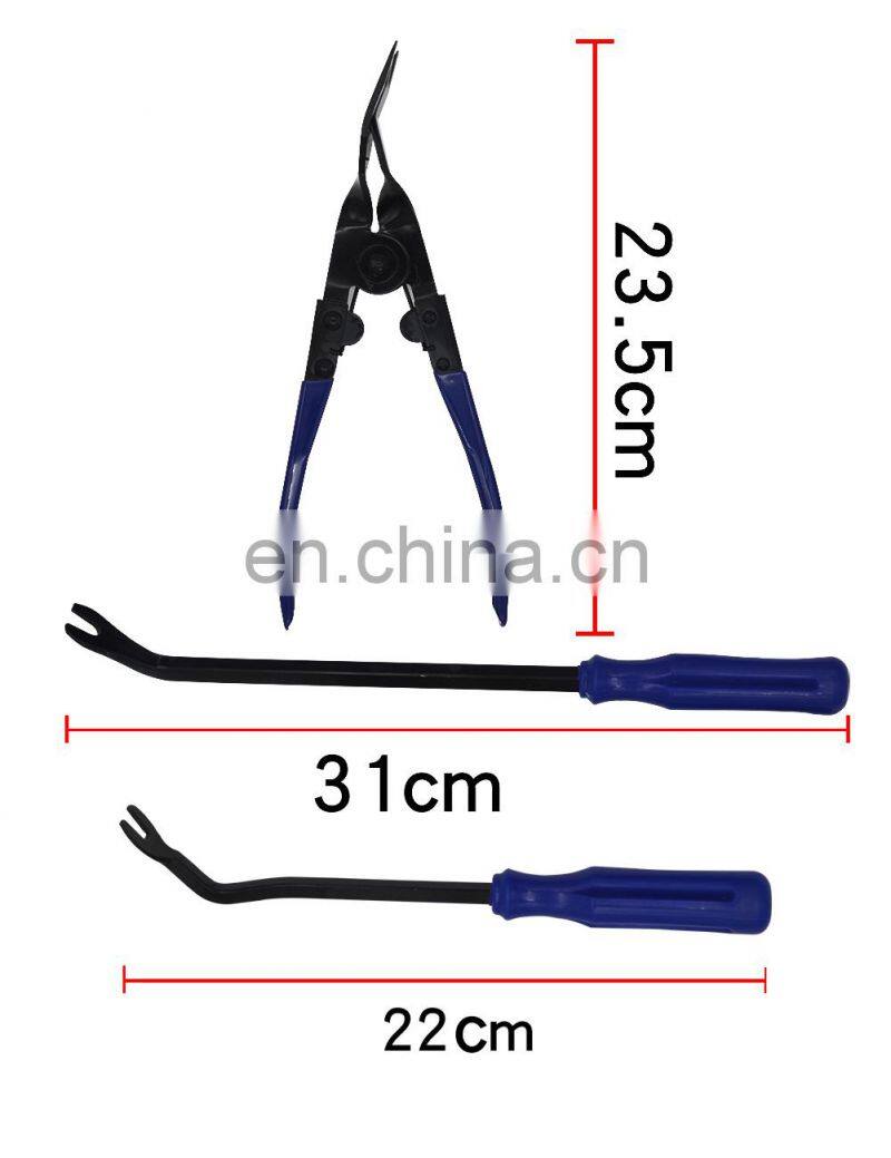Car Door Panel Clips Pliers Trim Removal Fastener Tool Kit 3PCS 35X25X5 Cm about 550g Universal 3PCS/SET High-quality Red/blue