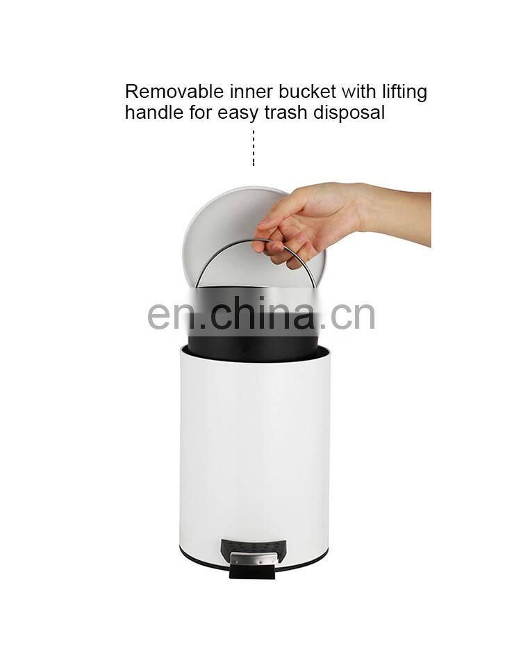 Dustbins for home making dustbin waste material with PP plastic inner bin stainless steel waste bin types of dustbin bathroom