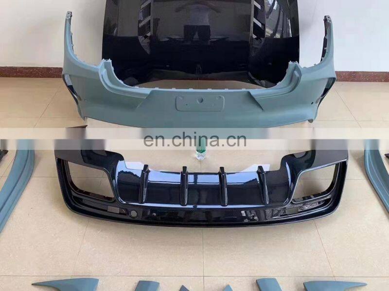 Runde Resin Or Carbon Fiber Material For 2017-2019 Porsche Panamera 971 Mansory Style Body Kit Front Rear Bumper Lips Hood