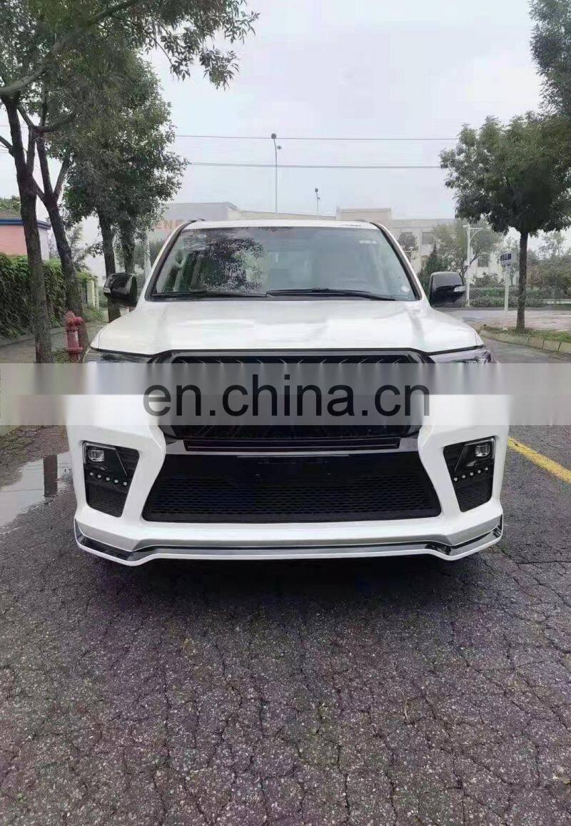 Runde PP Material For Toyota Land Cruiser Old Upgrade New Black Style Body Kit Front Rear Bumper Side Skirt Grille Headlight