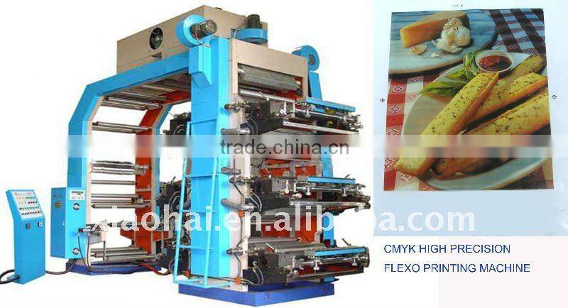 Reel to Reel Plastic Film , Paper High Speed 6 Colors Flexo Printing Machine With Anilox Roller,Doctor Blade