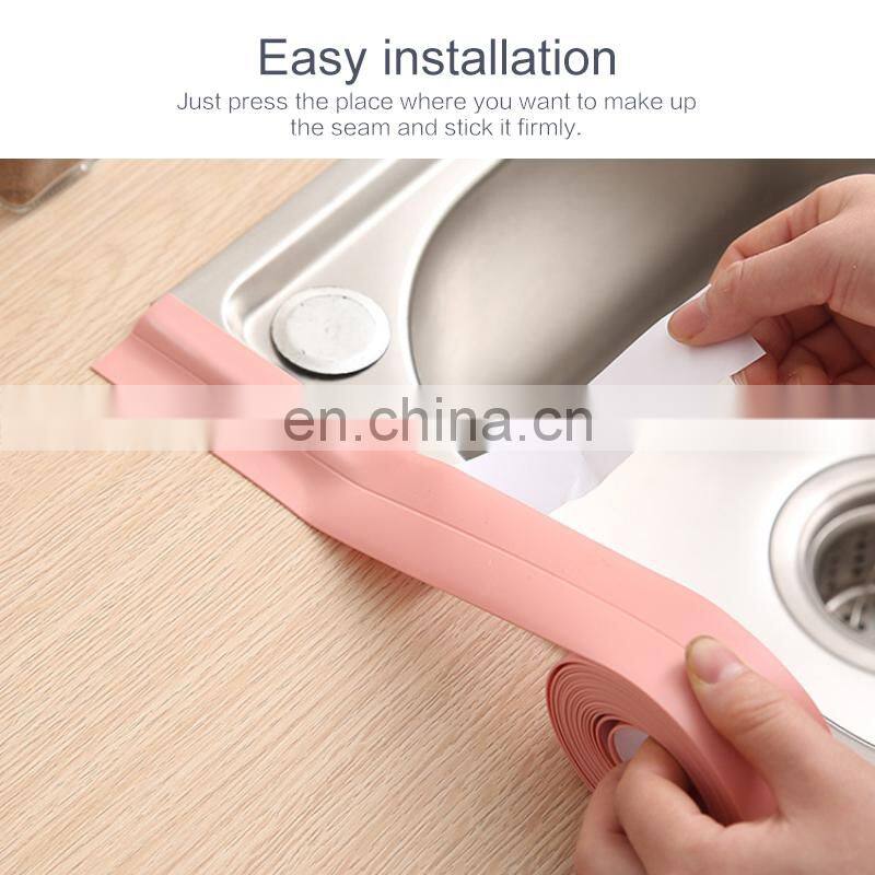 Bathroom Kitchen Accessories Shower Bath Sealing Strip Tape Caulk Strip Self Adhesive Waterproof Wall Sticker Sink Edge Tape