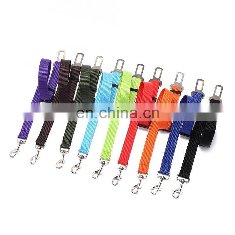 Pet Dog Cat Car Seat Belt Dog Accessories Adjustable Harness Lead Leash Small Medium Travel Clip Puppy Collar Leash