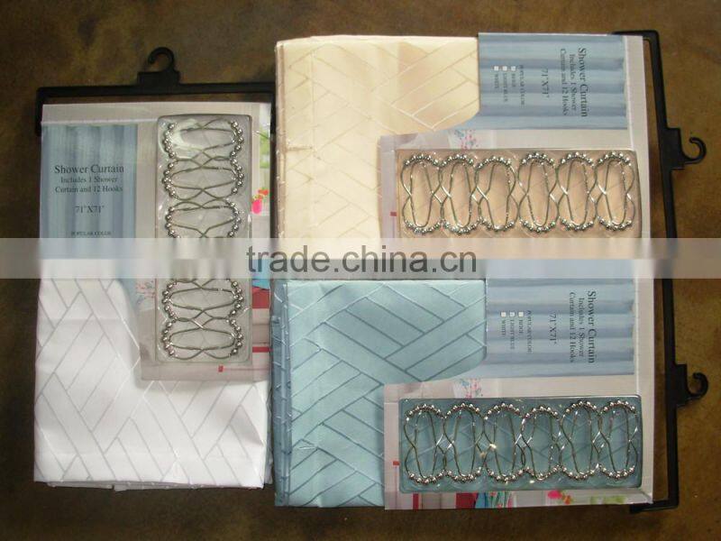 JACQUARD SHOWER CURTAIN WITH MATCHING WINDOW CURTAINS