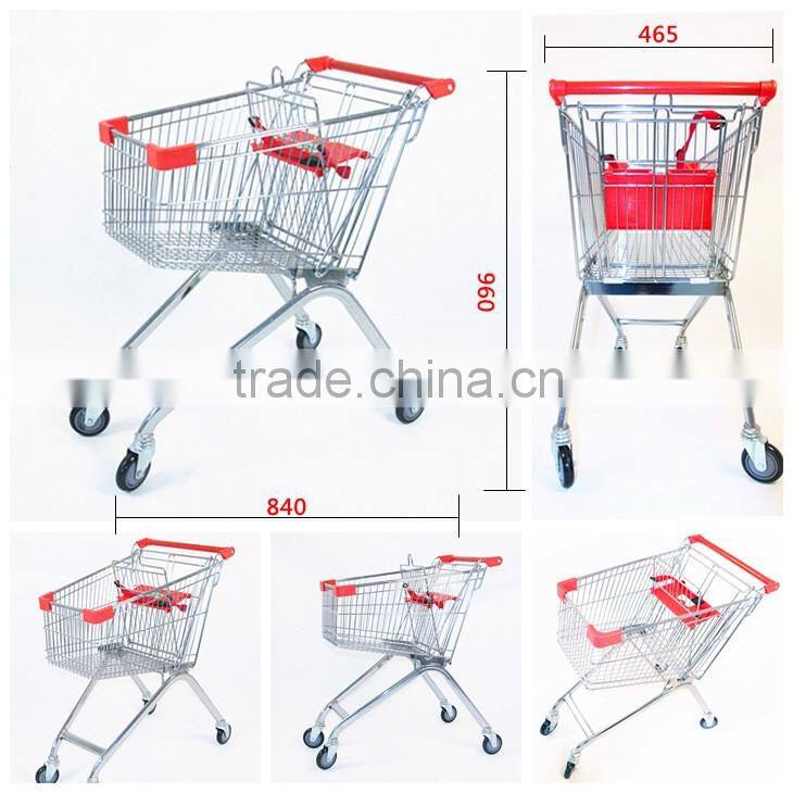 New metal steel shopping trolley cart