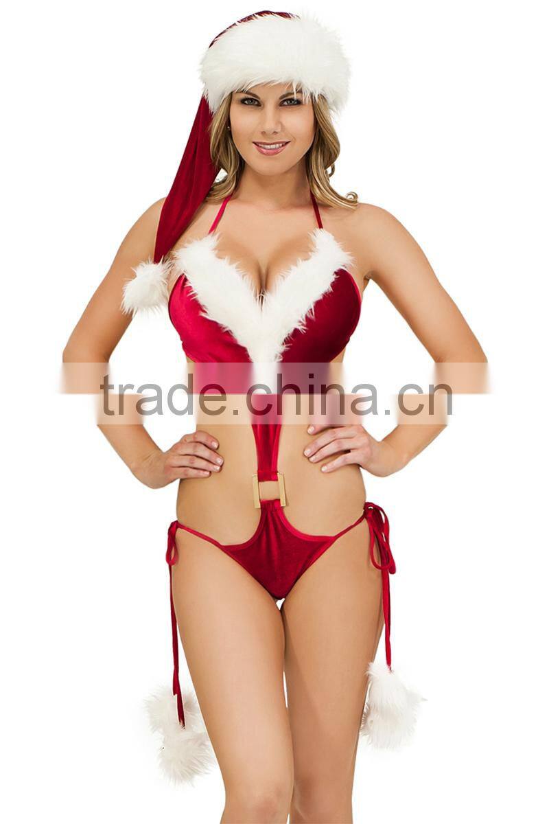 Wholesale Sexy Fashion Cheap Christmas Party Dress Hot Sweet Santa Christmas Costume