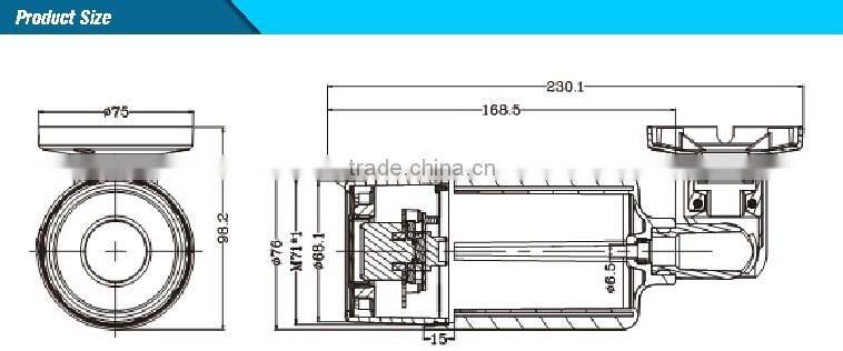 H.265 Security IP CCTV 5.0mp 3X zoom Motorized Lens IR Varifocal Starlight Color Bullet Camera