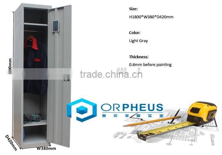 Modern Appearance Bedroom Furniture Single Door Metal Wardrobe Cabinets