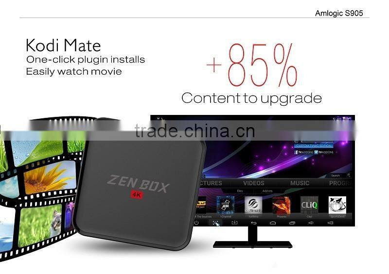 New Professional Brand Zen-Box 2GB DDR3 S905 HD 4K2K KODI IPTV Receiver Quad Core Android TV Box