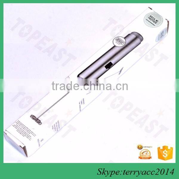 Milk Frother Stainless Steel with Stand and 2 Speed Coffee Foam Maker