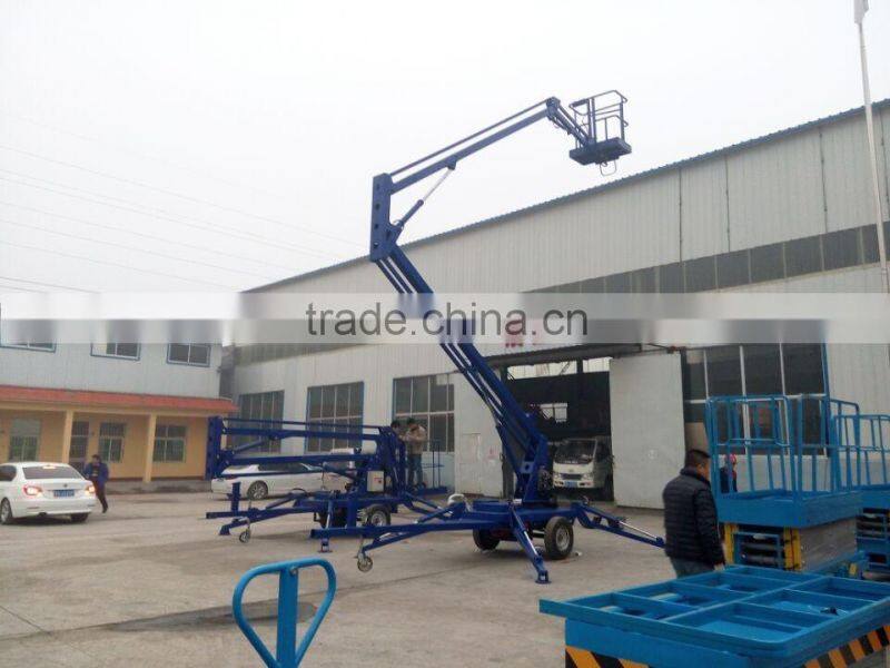 high quality boom lift/self-propelled articulated work platform used in highway