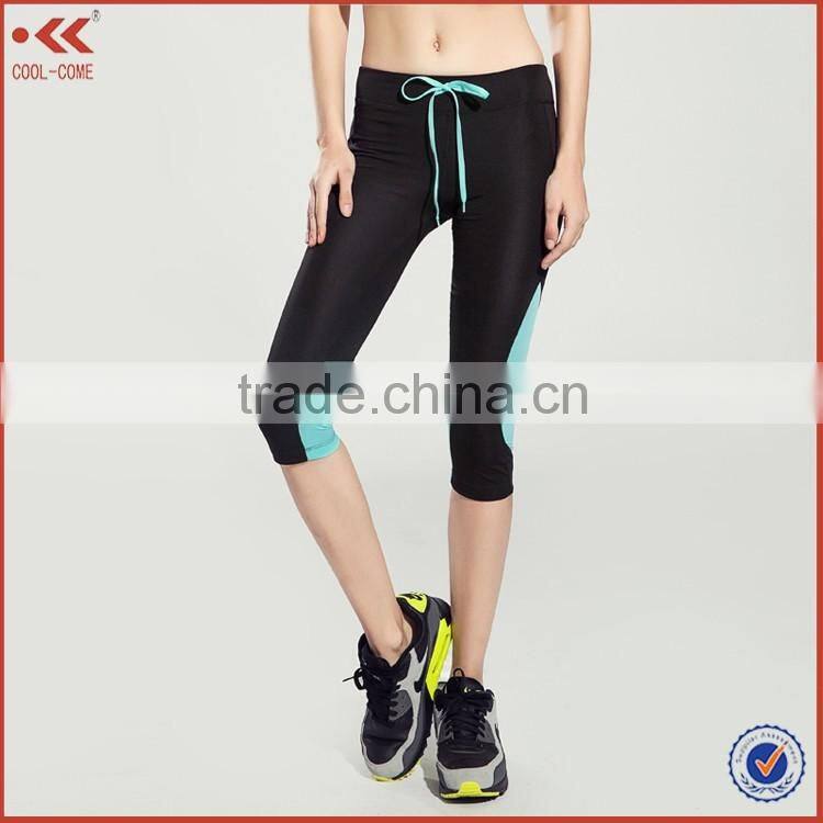 Ladie's fitness nylon spandex yoga pants fit for gym and sports