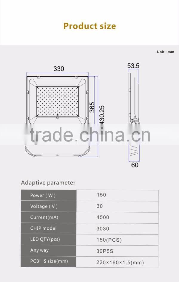 epistar cob 150w led floodlight slim spare parts