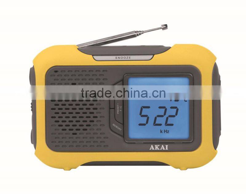 Rubberised finishing Fancy Temperature PLL Portable Clock Radio