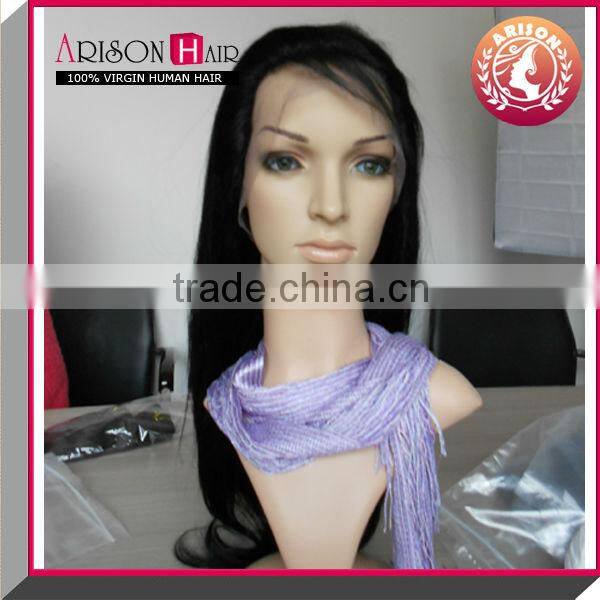 High quality glueless silk top full lace wig with baby hair